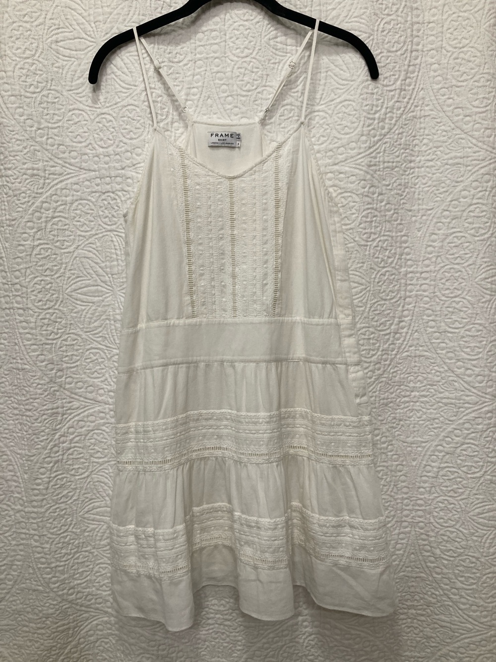 Frame Shirt Women’s Boho Tiered Lace Tunic Top sz Medium
